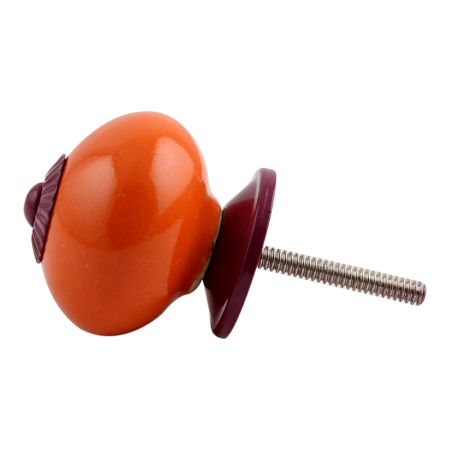 Solid Orange Purple Fitting Ceramic Knob